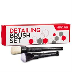 Detailing Brush Set -5 Different Sizes Premium Natural Boar Hair Mixed  Fiber Plastic Handle Automotive Detail Brushes for Cleaning Wheels, Engine