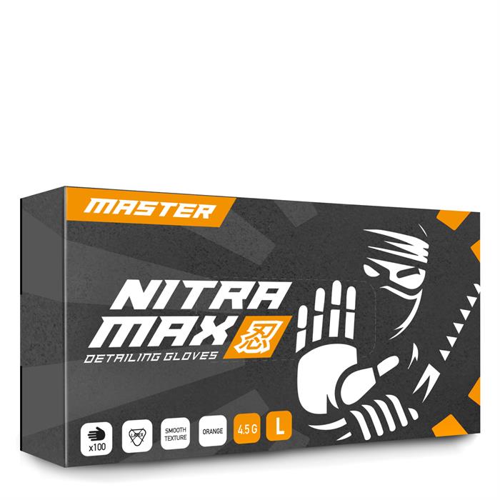 Nitrile NitraMax Orange Master Pro Detailing Gloves (M, L & XL)